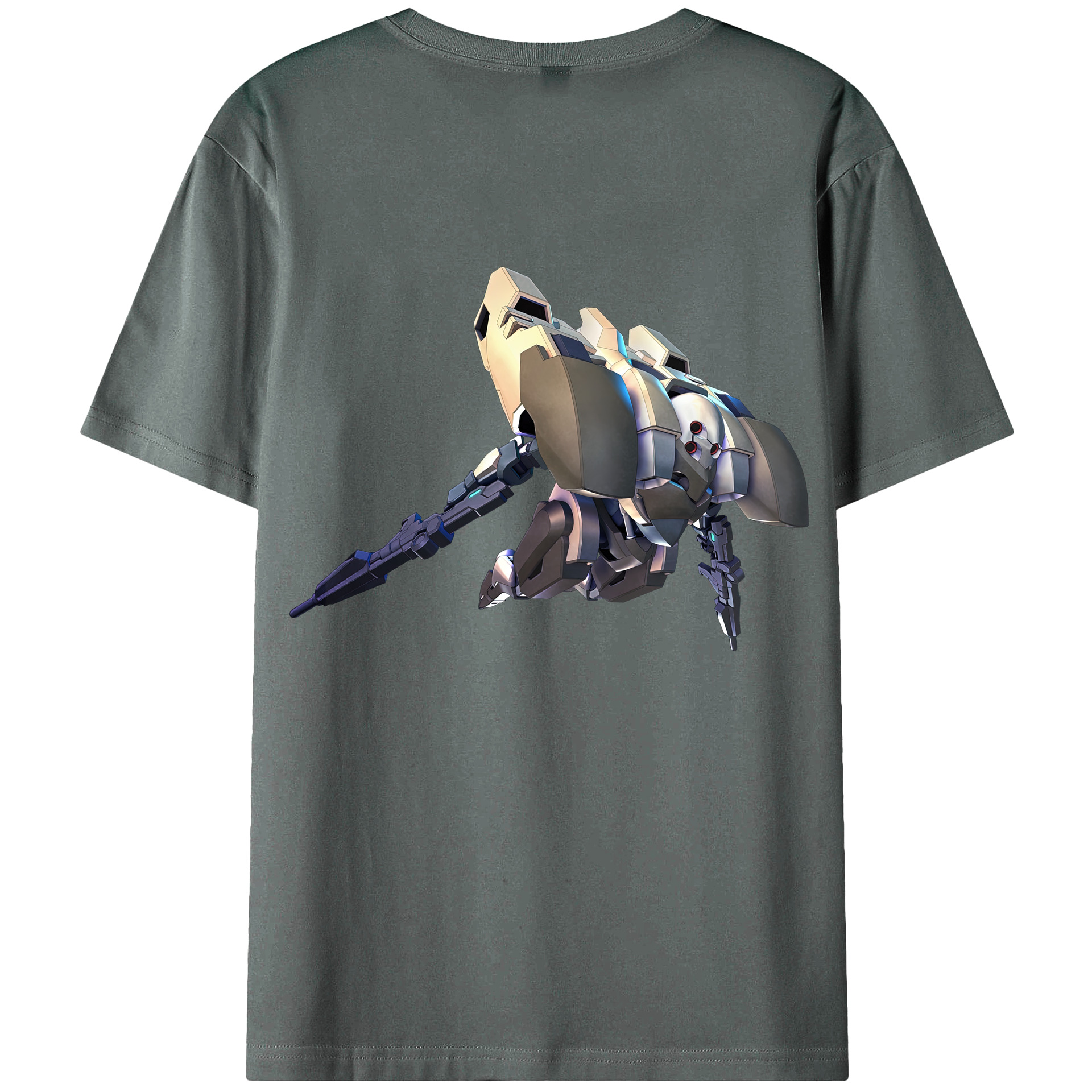 （画像用） 機動戦士ガンダム Mobile Suit Gundam 綿100％ メンズ半袖Tシャツ（バックプリント） 通気性